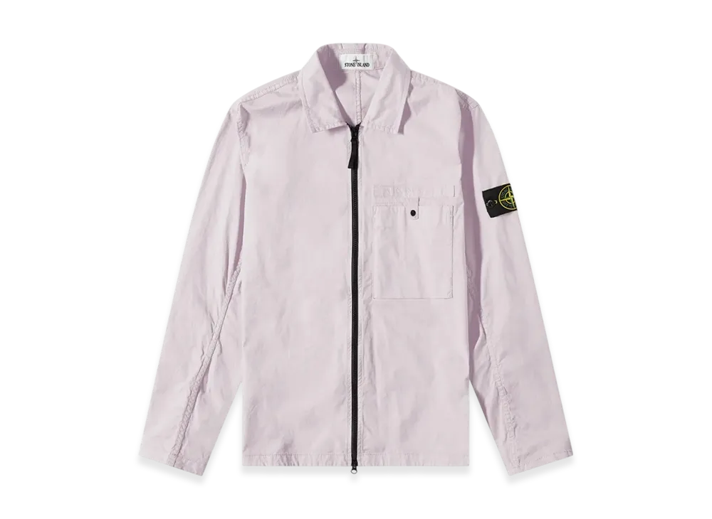 Stone Island 12619 Supima Cotton Twill Stretch-TC Garment Dyed Overshirt - 22SS "Rose Pink"
