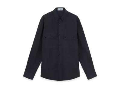 Stone Island 12505 Light Cotton Tela Paracadute Relaxed Fit L/S Shirt - 24FW "Navy Blue"