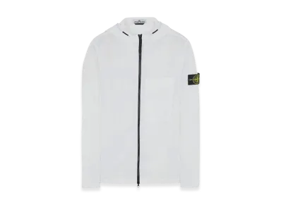 Stone Island 12402 Naslan Light Garment Dyed Hooded Overshirt - 22SS "White"