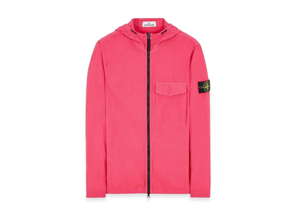 Stone Island 12402 Naslan Light Garment Dyed Hooded Overshirt - 22SS "Cyclamen"