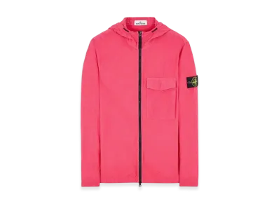 Stone Island 12402 Naslan Light Garment Dyed Hooded Overshirt - 22SS "Cyclamen"