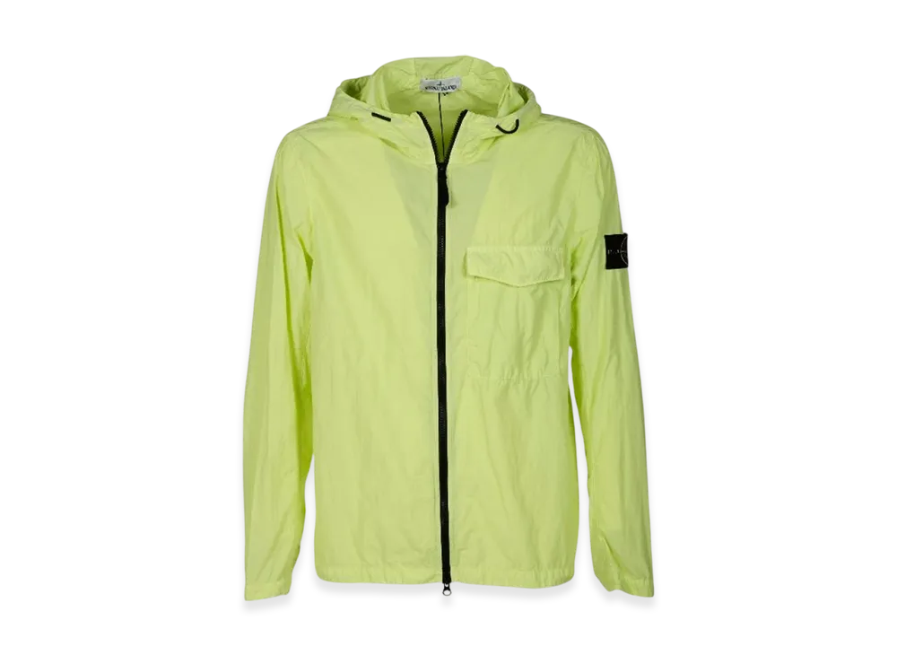 Stone Island 12402 Naslan Light Garment Dyed Hooded Overshirt - 22SS "Lemon"