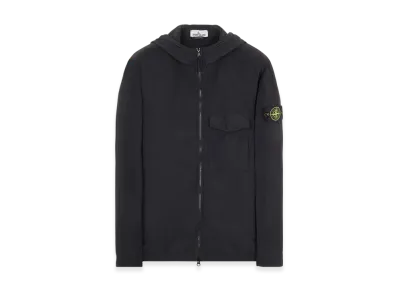 Stone Island 12402 Naslan Light Garment Dyed Hooded Overshirt - 22SS "Black"