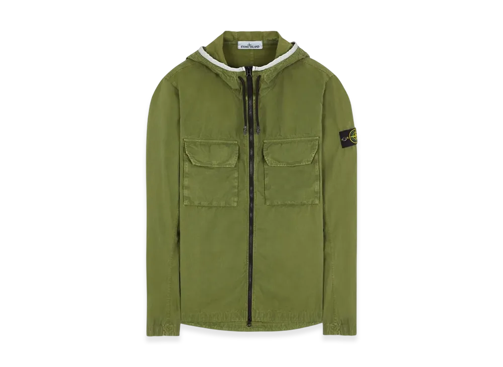 Stone Island 122WN Old Dye Treatment Hooded Jacket - 22SS "Olive Green"