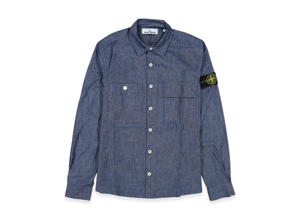 Stone Island 12207 Chambray Canvas Shirt - 21SS "Wash"