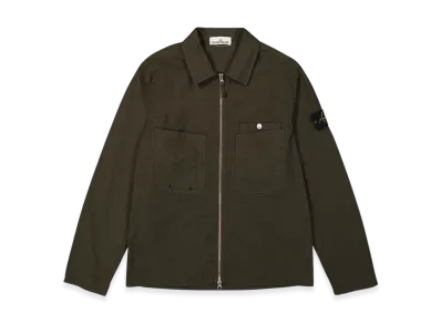 Stone Island 1200012 Mil-Spec Stretch Ripstop-TC Overshirt with Chest Pockets and Two-Way Zip - 25SS "Military Green"