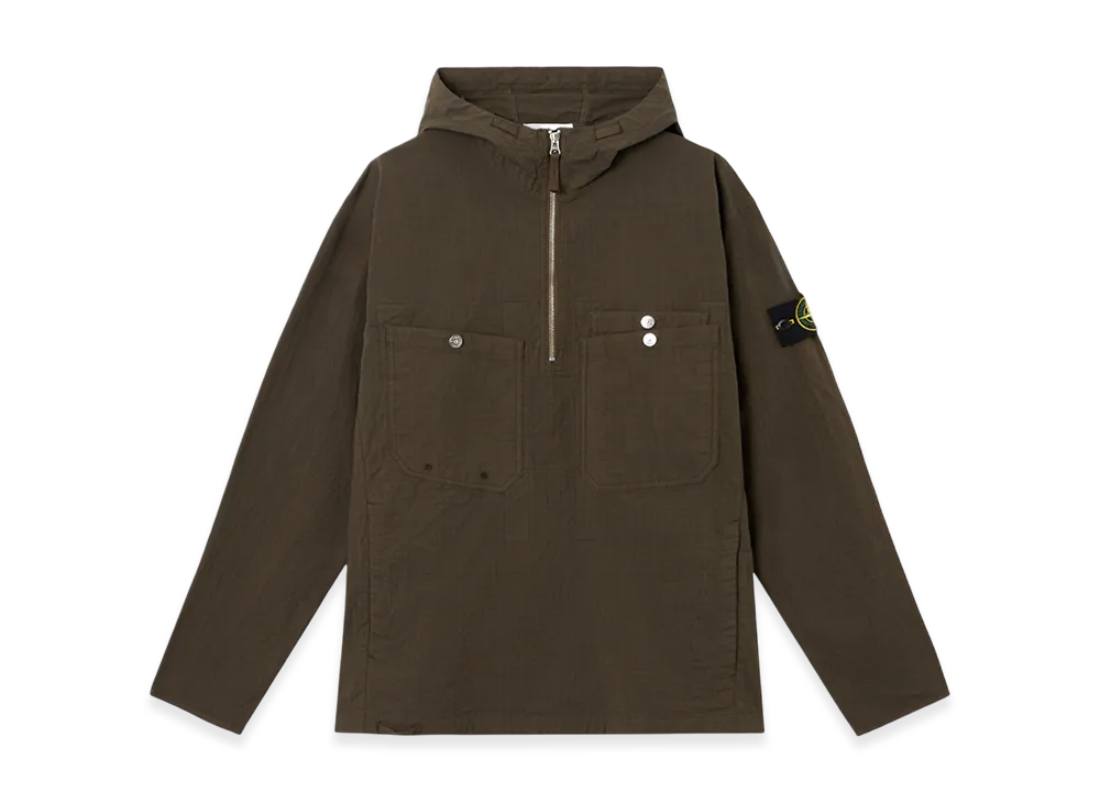 Stone Island 1200011 Mil-Spec Stretch Ripstop-TC Loose Fit Anorak with Chest Pockets - 25SS "Military Green"
