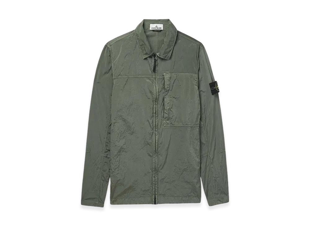 Stone Island 11819 Nylon Metal in Econyl Regenerated Nylon Overshirt - 24FW "Musk Green"