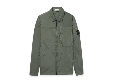 Stone Island 11819 Nylon Metal in Econyl Regenerated Nylon Overshirt - 24FW "Musk Green"