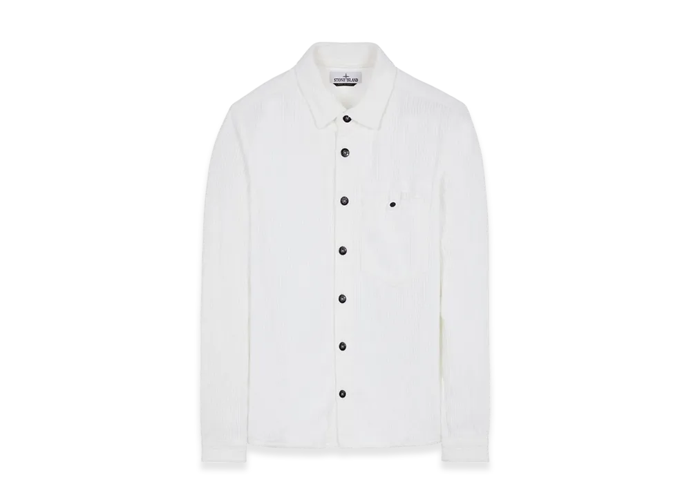 Stone Island 11811 Cotton Corduroy 400 Shirt - 22FW "White"