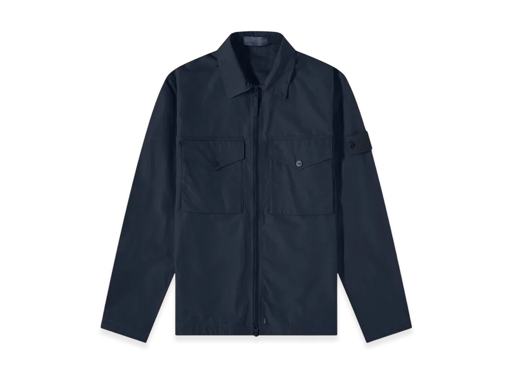 Stone Island 116F1 Ghost Piece O-Ventile Cotton Overshirt - 22FW "Navy Blue"