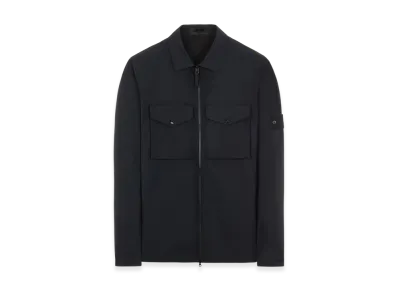 Stone Island 116F1 Ghost Piece O-Ventile Cotton Overshirt - 22FW "Black"