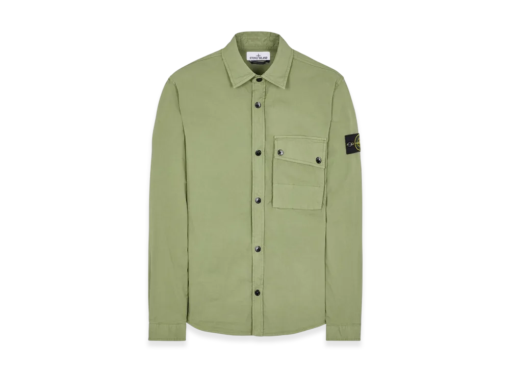 Stone Island 11610 Supima Cotton Overshirt - 23SS "Sage Green"