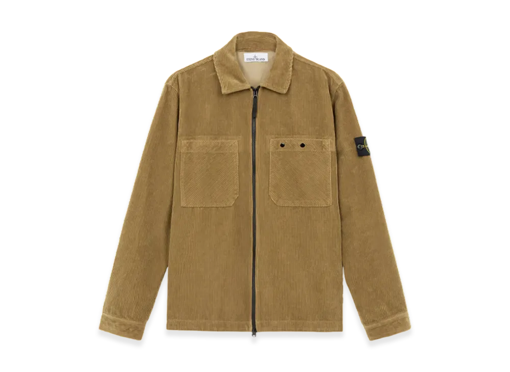 Stone Island 11604 Organic Cotton Corduroy 800 Overshirt - 24FW "Biscuit"