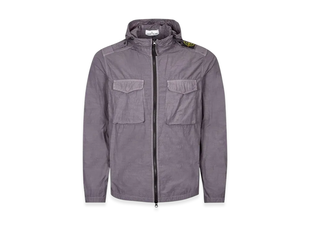 Stone Island 11602 Naslan Light Hooded Overshirt - 21SS "Pewter Grey"