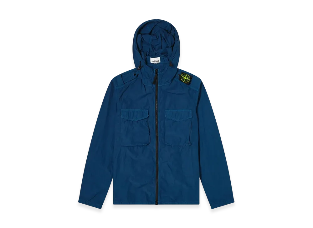 Stone Island 11602 Naslan Light Hooded Overshirt - 21SS "Avio Blue"