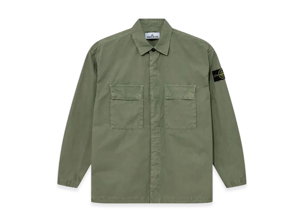 Stone Island 115WN Old Treatment Overshirt - 23SS "Sage Green"