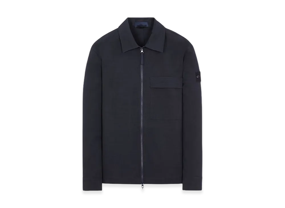 Stone Island 115F2 Ghost Piece Gabardine Doppio Overshirt - 23FW "Navy Blue"