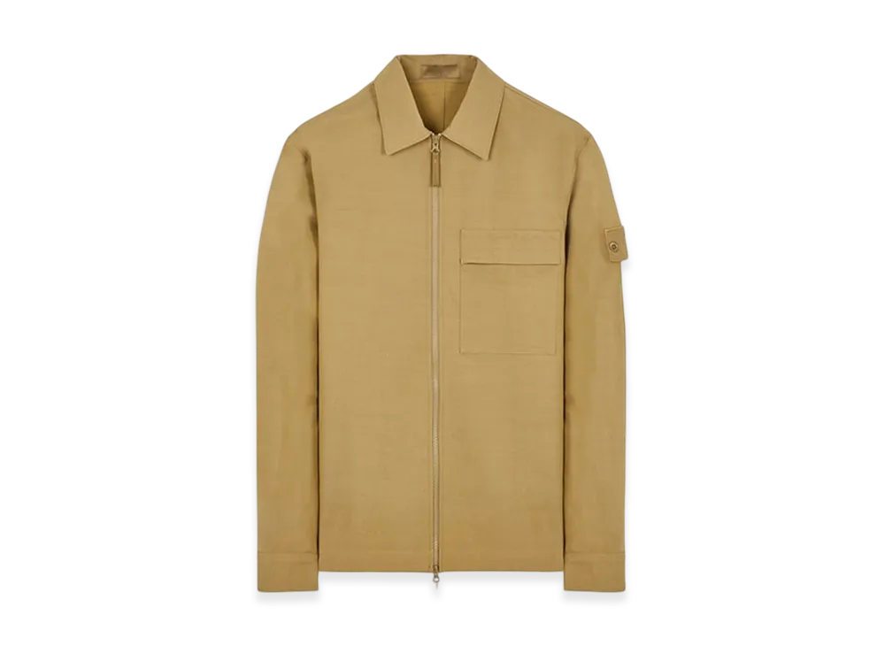 Stone Island 115F2 Ghost Piece Gabardine Doppio Overshirt - 23FW "Dark Beige"