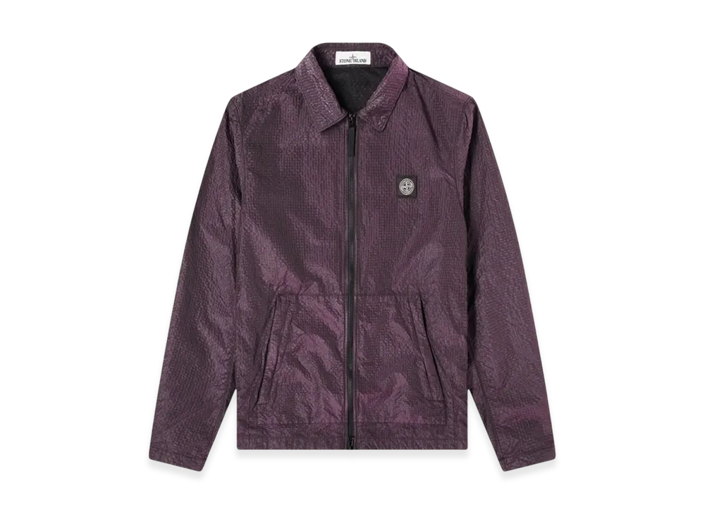 Stone Island 11534 Seersucker Nylon Overshirt - 20FW "Purple"