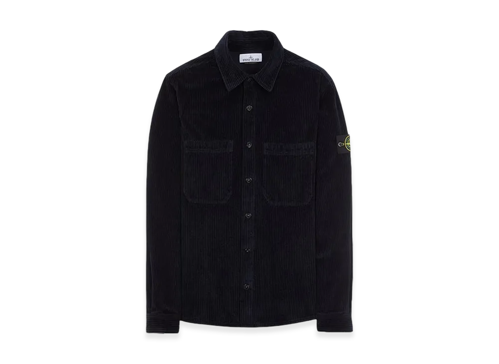 Stone Island 11311 11 Corduroy 400 TC Overshirt - 23FW "Navy Blue"
