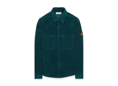Stone Island 11311 11 Corduroy 400 TC Overshirt - 23FW "Petrol Green"