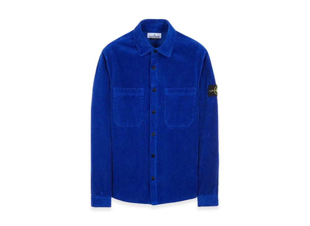 Stone Island 11311 11 Corduroy 400 TC Overshirt - 23FW "Ultramarine Blue"