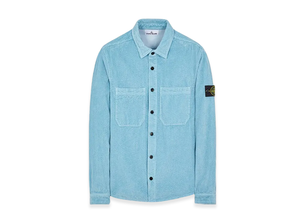 Stone Island 11311 11 Corduroy 400 TC Overshirt - 23FW "Sky Blue"