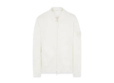 Stone Island 112F2 Ghost Piece Stretch Cotton Lyocell Satin Overshirt - 22SS "Off White"