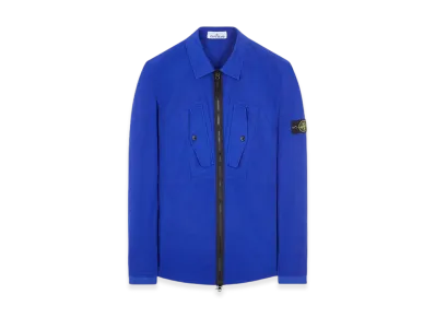 Stone Island 11112 Heavy Duty Cotton Ripstop Garment Dyed Overshirt - 23FW "Ultramarine Blue"