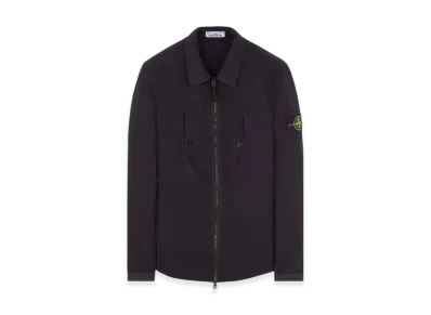 Stone Island 11112 Heavy Duty Cotton Ripstop Garment Dyed Overshirt - 23FW "Navy Blue"