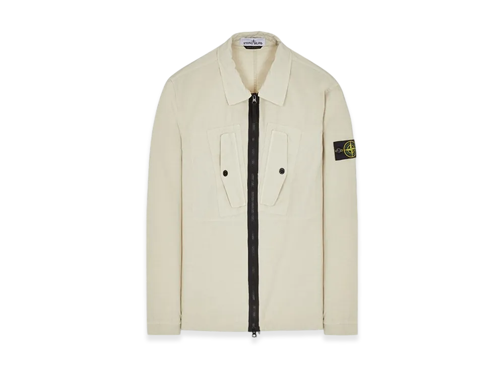 Stone Island 11112 Heavy Duty Cotton Ripstop Garment Dyed Overshirt - 23FW "Stucco"