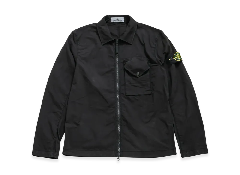 Stone Island 11010 Stretch Cotton Gabardine Overshirt - 23FW "Black"
