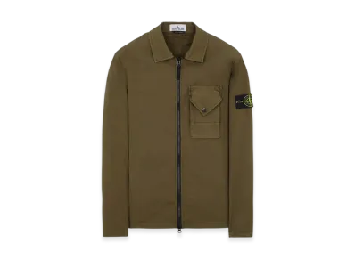 Stone Island 11010 Stretch Cotton Gabardine Overshirt - 23FW "Olive Green"