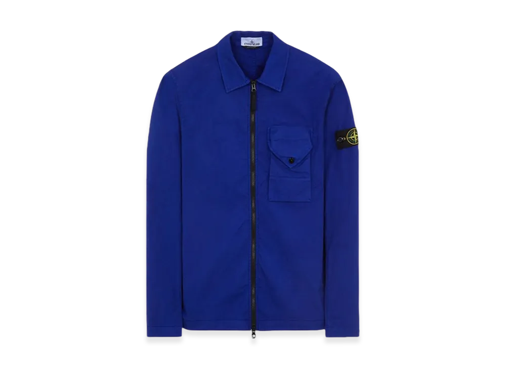 Stone Island 11010 Stretch Cotton Gabardine Overshirt - 23FW "Ultramarine Blue"