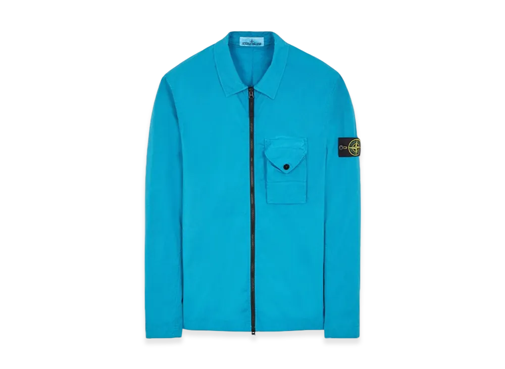 Stone Island 11010 Stretch Cotton Gabardine Overshirt - 23FW "Turquoise"