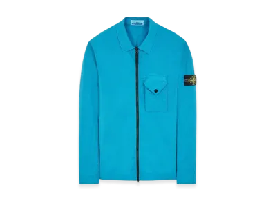Stone Island 11010 Stretch Cotton Gabardine Overshirt - 23FW "Turquoise"
