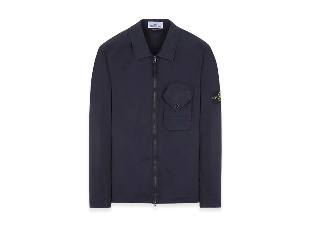 Stone Island 11010 Stretch Cotton Gabardine Overshirt - 23FW "Navy Blue"