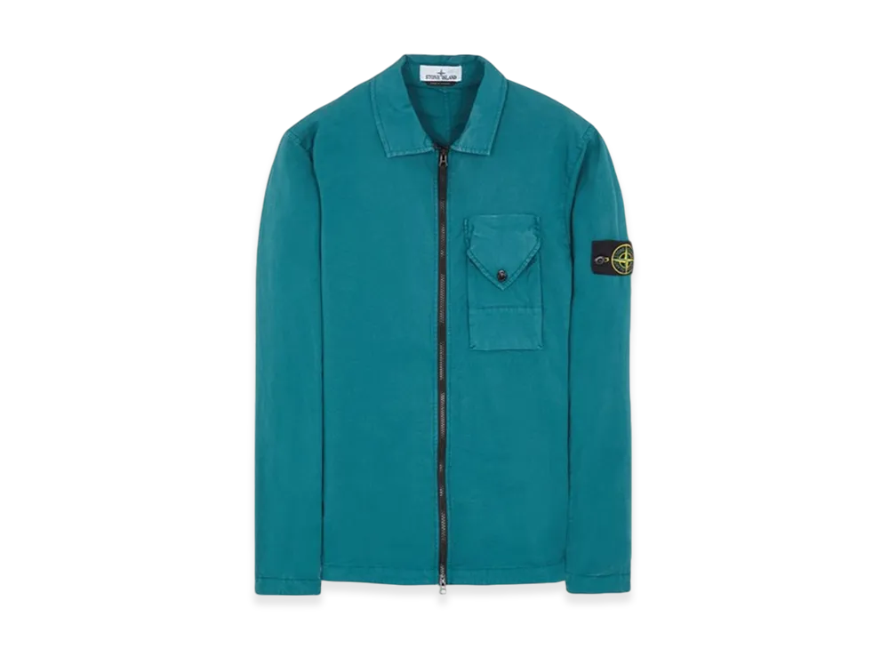 Stone Island 11010 Stretch Cotton Gabardine Overshirt - 23FW "Dark Teal Green"