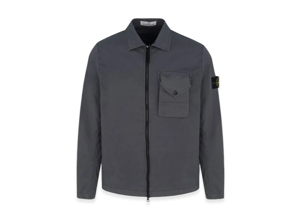 Stone Island 11010 Stretch Cotton Gabardine Overshirt - 23FW "Lead Grey"