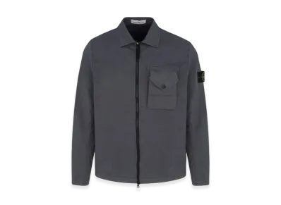 Stone Island 11010 Stretch Cotton Gabardine Overshirt - 23FW "Lead Grey"