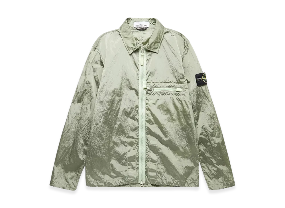 Stone Island 10919 Nylon Metal in Econyl Regenerated Nylon Overshirt - 23SS "Light Green"