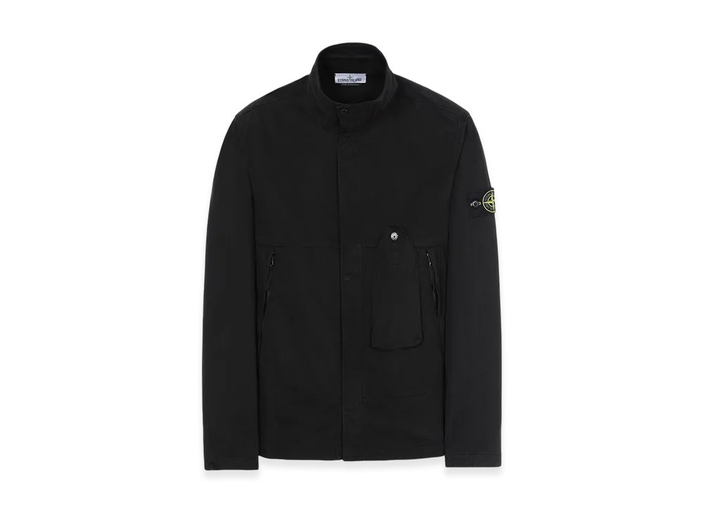 Stone Island 10910 Stretch Gabardine Overshirt - 20FW "Black"