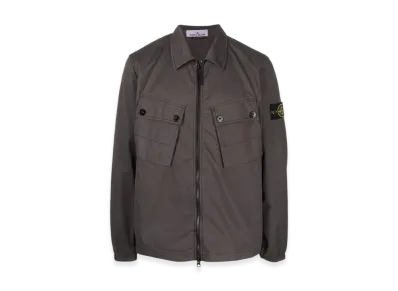 Stone Island 10910 Stretch Cotton Gabardine Garment Dyed Overshirt - 22FW "Dark Grey"