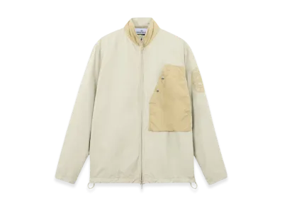 Stone Island 108M4 Brushed Nylon Overshirt with Zip Fasteninge - 24FW "Off Whit"