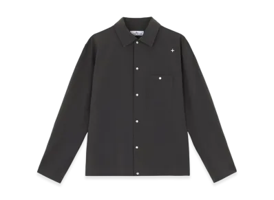 Stone Island 105G6 Bi-Stretch Wool Nylon Oxford Stone Island Stellina Overshirt with Pocket and Snaps - 24FW "Lead Grey"