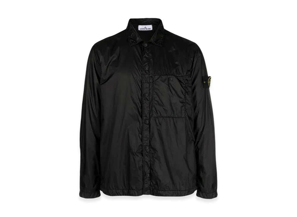 Stone Island 10525 Compass Patch Buttoned Overshirt - 23FW "Black"