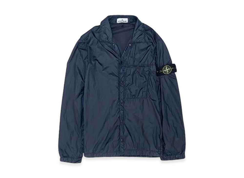 Stone Island 10525 Compass Patch Buttoned Overshirt - 23FW "Navy Blue"