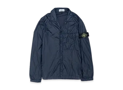 Stone Island 10525 Compass Patch Buttoned Overshirt - 23FW "Navy Blue"