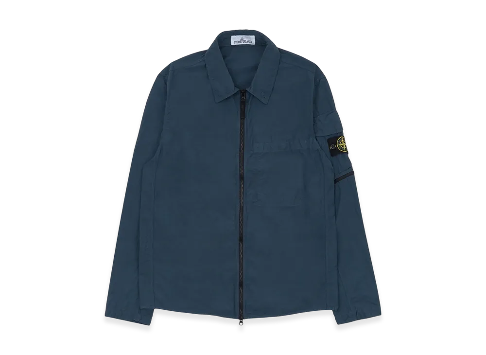 Stone Island 10502 Naslan Light Garment Dyed Overshirt - 22SS "Avio Blue"